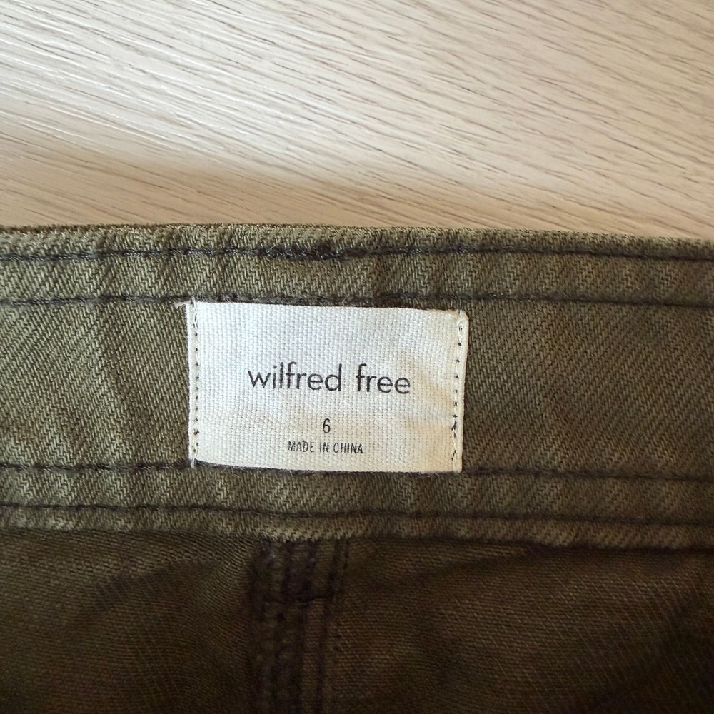Wilfred Free Aritzia Barrel Jeans Size 6 Green Denim High Rise - Picture 5 of 6